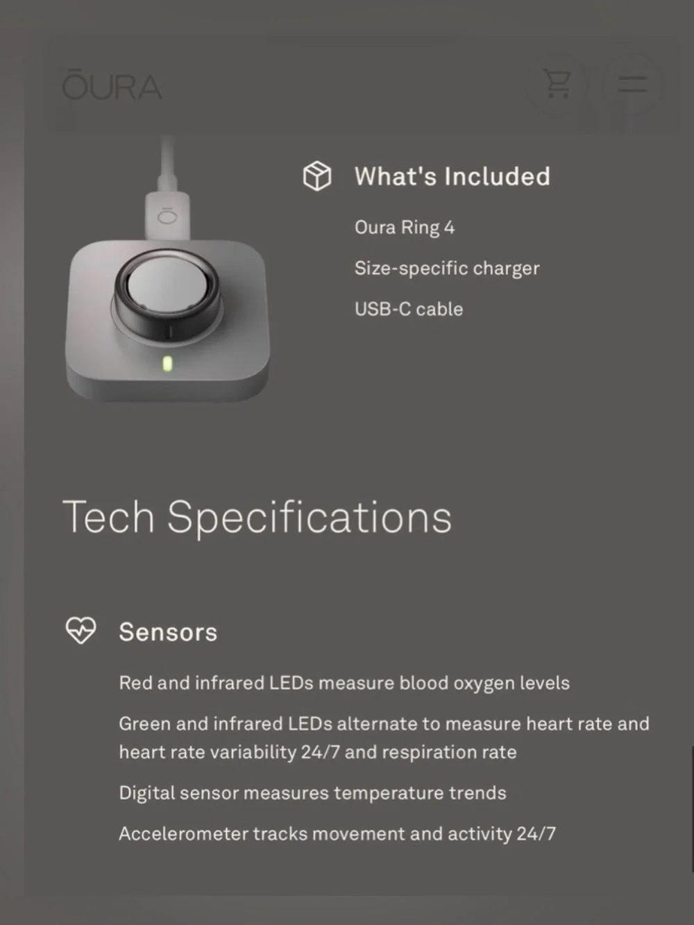 Oura Ring Gen 4 Stealth/ Noir Sz. 13 and 14